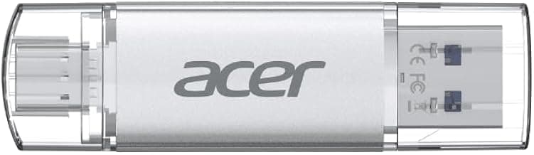 Acer UT300 Dual Port USB Flash Drive USB 3.2 Gen1 | 16 GB | USB-C & USB-A | Up to 150MB/s | Aluminum Alloy