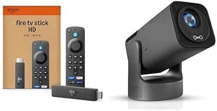 AmazonFire TV Stick HD (newest model) and WZATCO Yuva Go Max Projector