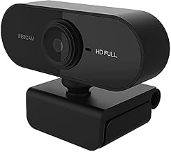 FNX Full HD 1080P Plug and Play, 360° Flexible Rotatable Clip Webcam with Microphone Streaming for Video Calling and Recording USB PC