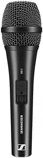 SennheiserXS1 Dynamic Cardioid Vocal Microphone | Black | On/Off Switch | XLR Output | Includes Mic Clip & Protective Pouch | Ideal for Live Performances, Presentations & Rehearsals