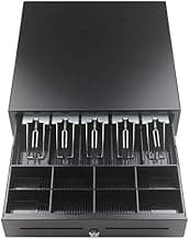 GOBBLER Electronic & Manual Metal Cash Drawer for Point of Sale (POS) System with Coin Tray, 5 Bill / 8 Coin (Black) [Cash Drawer]