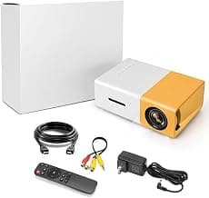 LED Projector Yellow and White Portable Home Theater Projector