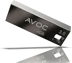 AVOC Flash F02 4GB USB 3.0 Pen Drive, High-Speed Metal USB Flash Drive, Durable Metal Body, Compatible with Laptop, Desktop, Audio Player, Plug & Play Data Storage