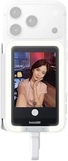 Insta360 Snap Selfie Screen with Light - 4K Magnetic Selfie Monitor Screen for Selfie, Vlogging, Compatible with iPhone & Android, Adjustable Lighting, Touchscreen Control, Wired Instant Connection