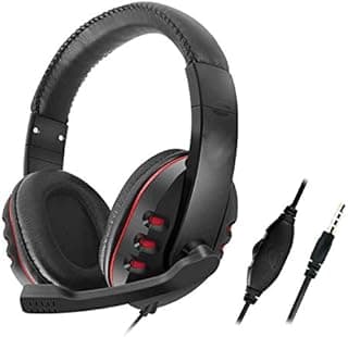 smars® GM-002 3.5mm Wired Headphones Gaming/Gamer Headset Game Earphones with Microphone Volume Control for PS4 Gaming Play 4 X Box One PC Headphones