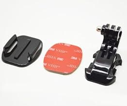 HOJI Adhesive Curved Surface Mount Kit with Quick Release J-Hook Buckle, 3M VHB Adhesive Sticker, Compatible with Go Pro Hero 13/12/11/10/9/8, Insta360 X5/X4/X3, DJI Osmo Action 5 Pro/4/3,
