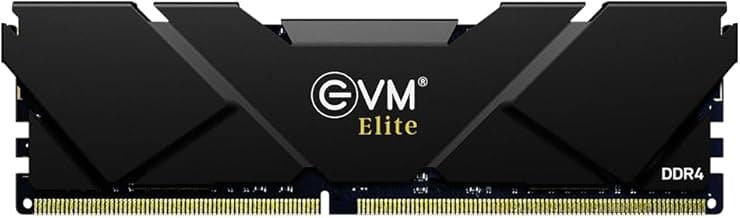 EVM Elite 16GB DDR4 3200MHz Gaming Desktop RAM – Intel XMP & AMD EXPO, Aluminum Heat Sink, CL15, 1.2V Low Voltage, 288-Pin Long-DIMM, 10-Year Warranty (EE16G32DT)