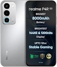 realme P4R 5G Smartphone, Silver Glare, 8000mAh Battery, 144Hz Display, 6 GB RAM, 128 GB