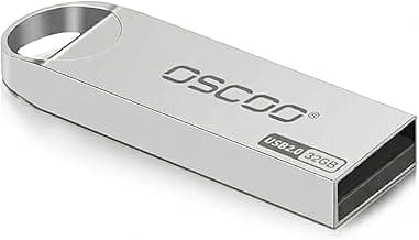 32GB Pen Drive, Flash Drive, Taurus Series Metal Swivel Thumb Drive, Portable Memory Stick for Laptop, PC, Desktop, Smart TV & Car, Silver