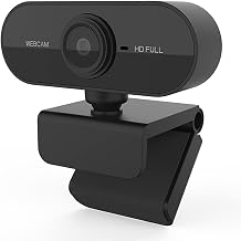 Webcam for PC, 1080p with microphone, USB, 360° adjustable Plug and Play video calling, integrated for Skype, YouTube, Twitch and Streaming