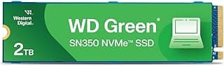 Western Digital WD Green SN350 NVMe 2TB, Upto 3200MB/s, 3 Y Warranty, PCIe Gen 3 NVMe M.2 (2280), Internal Solid State Drive (SSD) (WDS200T3G0C)