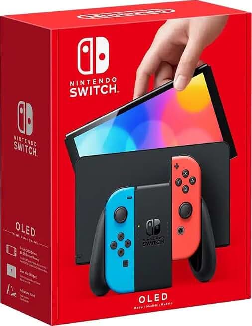Nintendo Switch OLED Model with White Joy-Con 64GB (Pro Controller Bundle Rev 6)