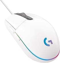 Logitech G102 Light Sync Gaming Mouse with Customizable RGB Lighting, 6 Programmable Buttons, Gaming Grade Sensor, 8K DPI Tracking,16.8mn Color, Light Weight - White
