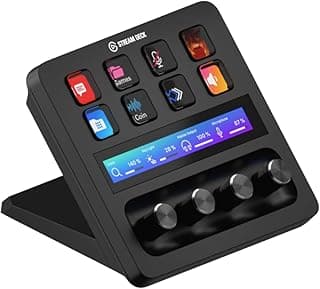 Elgato Stream Deck +, Audio Mixer, Production Console and Studio Controller and for Content Creators, Streaming, Gaming, with customisable touch strip dials and LCD keys, works with Mac and PC
