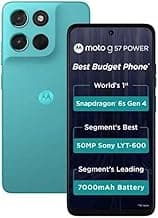 Motorola G57 Power 5G (Fluidity, 8GB RAM, 128GB Storage)| Snapdragon 6s Gen 4 Processor | 6.72" FHD+ Display | 50MP LYT-600 + 8MP Ultrawide | 8MP Selfie Camera | 7000mAh Battery, 33W TurboPower | IP64