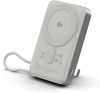 Stuffcool Odin 10000mAh Qi2 MagSafe Powerbank with 15W Wireless Charging, 35W PD Wired Output, Built-in Type-C Cable, Stand, Digital Display, for iPhone, Pixel, Samsung, AirPods