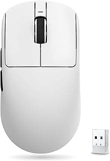 ATK VXE Dragonfly R1 Series Wireless Gaming Mouse – Ultra-Lightweight (48–55 g), PixArt PAW3395/3395 SE Sensor, Adjustable DPI up to 26,000 (R1 SE+, White)