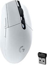 Logitech G304 Lightspeed Wireless Gaming Mouse, Hero Sensor, 12,000 DPI, Lightweight, 6 Programmable Buttons, 250h Battery Life, On-Board Memory, Compatible with PC/Mac - White