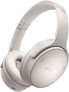 Bose NEW QuietComfort Wireless Noise Cancelling Headphones, Bluetooth Over Ear Headphones with Up to 24 Hours of Battery Life - White