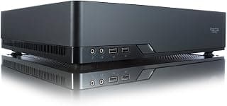 Fractal Design Node 202 Mini-ITX Slim Profile Compact Computer Case with PCIE 3.0 Riser Card and Air Filters for a dust Free Interior - Black (FD-CA-NODE-202-BK), 804