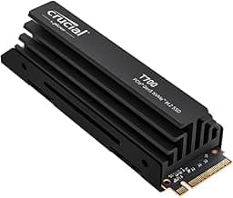 CrucialT700 4TB Gen5 NVMe M.2 SSD with heatsink - Up to 12,400 MB/s - DirectStorage Enabled - CT4000T700SSD5 - Gaming, Photography, Video Editing & Design - Internal Solid State Drive