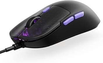 Kreo Harpy Gaming Mouse Wired, 55g Ultra-Lightweight Design Gaming Mouse, Customizable RGB Mouse, 1000Hz Polling Rate, 12800 DPI, Mouse Gaming, Wired Gaming Mouse (Black)