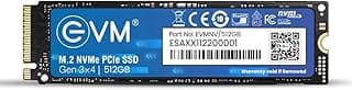 EVM 512GB Internal SSD - M.2 NVMe PCIe (2280) - High-Speed Performance Up to 1950MB/s Read & 1000MB/s Write Speed with Low Power Consumption - Compatible with Gaming PCs & High-Performance Workstation