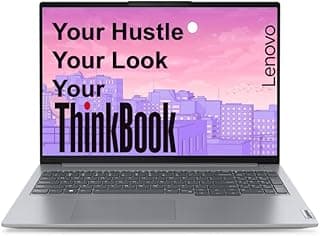 Lenovo ThinkBook 16, AMD Ryzen 5 7535HS, 16GB RAM, 512GB SSD, WUXGA IPS 16", Windows 11 Home, Office 2024, 1.7kg, 21MWA0BSIN, Backlit Keyboard, Fingerprint, 300 Nits, 1Y Warranty, Aluminium Top Laptop