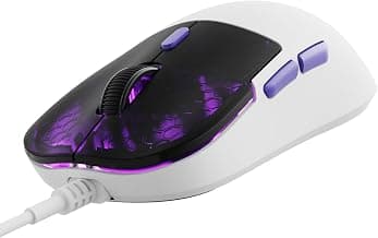 Kreo Harpy Gaming Mouse Wired (White), 55g Ultra-Lightweight Mouse, Customizable RGB Mouse for Laptop Gaming, Mouse for Pc, 1000Hz Polling Rate, 12800 DPI