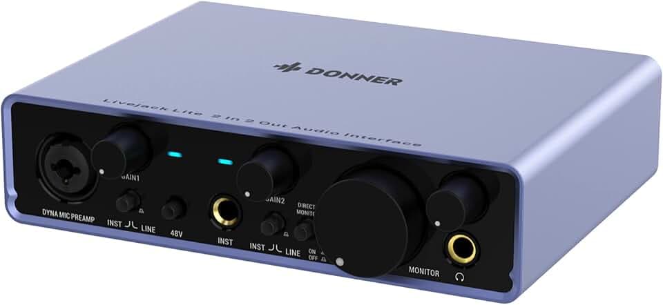 Focusrite Dual Instrument Podcast Kit Scarlett 2i2 4th Gen USB Audio Interface with Auto Gain & Clip Safe - 120dB Dynamic Range Converters (Rev 3)