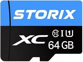STORIX Micro SD Card 64GB Class 10 U1 up to 150MB/s,Memory Card for CCTV, Smartphone, Drones 5Y Warrenty