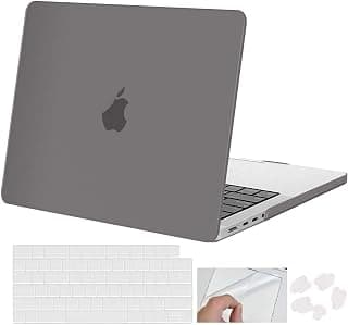 MOCA Case Compatible with MacBook Pro 16 inch Case 2024-2021 M4 M3 M2 M1 Pro/Max with Touch ID A3403 A3186 A2991 A2780 A2485, Hard Shell Cover Case (Grey)