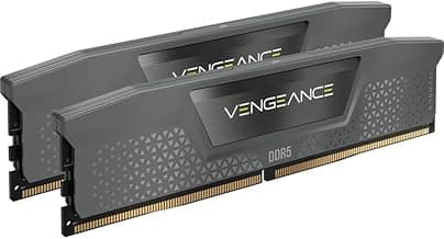 CORSAIR Vengeance DDR5 64GB (2x32GB) Up to 6000MHz CL40 Desktop RAM Kit – AMD EXPO & Intel XMP 3.0 Compatible – Grey