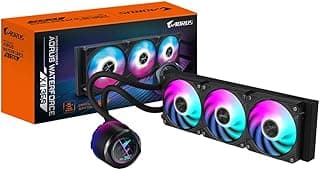 GIGABYTE AORUS WATERFORCE X II 360 AIO Liquid Cooler | 360mm Radiator | Custom LCD Display | 3X 120mm ARGB Fans | Intel & AMD Support | Anti-Leak Tubing | Premium Silent Cooling