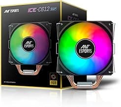 Ant Esports ICE-C612 V2 ARGB CPU Cooler| Support Intel LGA1200, LGA115X, LGA20XX, LGA1366, LGA1700 and AMD FM1, FM2, FM2+, AM2, AM2+, AM3, AM3+, AM4, AM5
