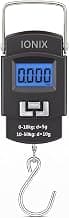 IONIX Weight Machine for Luggage, Wait Machine, Luggage Wighing Scale, Digital Weighing Scale, Bag Weighing Scale for Luggage, Electronic Portable Fishing Hook Type Digital LED Screen, 50 kg (Black)