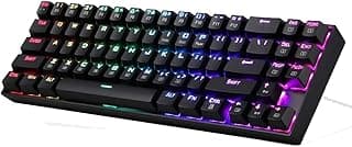 Redragon K599 Diemos TKL RGB Backlit Wired/2.4Ghz Wireless Anti - Ghosting Mechanical Gaming Keyboard with Red Switch (Black) (K599)