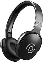 pTron Studio w/ 60Hrs Playtime, Wireless Over-Ear Headphones with HD Mic, Dual-Device Pairing, Immersive Sound, 40mm Drivers, BT5.4, 3.5mm Aux Port, TF Card Slot & Type-C Fast Charging (Jet Black)