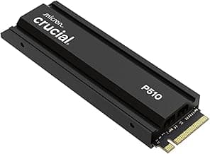 CrucialP510 PCIe Gen5 NVMe 1TB SSD with Heatsink, Up to 11,000MB/s, TLC NAND, Laptop & Desktop (PC) Compatible, for Gamers & Creatives, Solid State Drive – CT1000P510SSD5-01