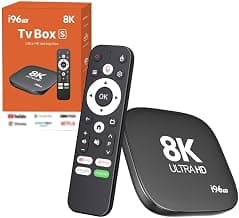 GADGETSWEAR1080P Ultra HD Smart Media Box, 1GB RAM + 8GB Storage, WiFi, Bluetooth, Voice Remote, HDMI & USB Connectivity, Screen Mirroring Support