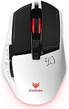 EvoFox Phantom 2 Programmable Gaming Mouse, 8 Programmable Buttons | High Performance 1000Hz Polling Rate | Ultra-Responsive 7000 FPS | 12800 DPI | RGB Lights with Music sync Mode,Windows Software