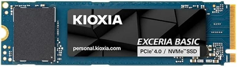 KIOXIA EXCERIA Basic 2TB SSD, up to 7300MB/s R, 5Y Warranty, PCIe Gen4 NVMe M.2 (2280) | Internal Solid State Drive (SSD) | Best for AI Computing and Gaming