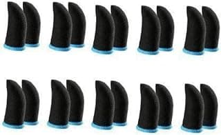 Gaming Thumb Finger Sleeves Set, Pack of 12, Black