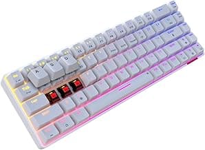 Portronics Hydra 10 Mechanical Wireless Gaming Keyboard with Bluetooth 5.0 + 2.4 GHz, RGB Lights 16.8 Million Colors, Type C Charging, Compatible with PCs, Smartphones and Tablets(Red)