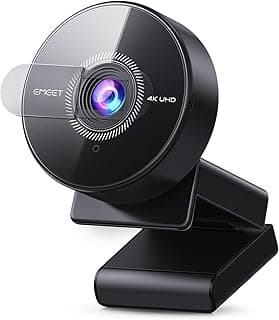 eMeet C950 4K Webcam for PC - 8 Megapixels UHD, PDAF Autofocus, Noise-Canceling Mic, 70° FOV, 1080P@60FPS, Privacy Cover, USB 2.0 Plug & Play, Ideal Camera for Zoom/Teams/Skype/Google Meet