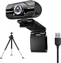 BigPassport 1080P Full HD Webcam with Mic | USB Camera for Laptop, PC, Video Calling, Online Classes, Zoom, Skype – Night Vision 3P Lens, 30 FPS Streaming – Plug & Play