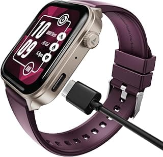 boAt Storm Call 4 India's first Smartwatch with Type-C Charging,1.96”(4.97 cm) HD Display, Functional Crown, BT Calling, Sports Modes, Heart Rate, SpO2, Sleep & Stress Tracking, SOS, IP68(Velvet Wine)