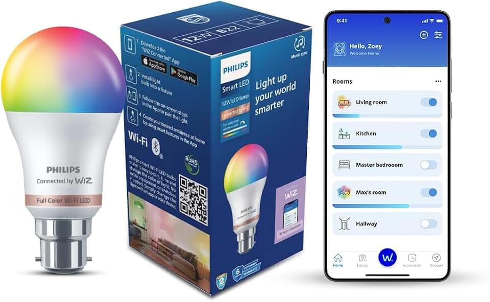 Philips Hue Play HDMI 8K Sync Box Hue White & Color Ambiance Smart LED Starter Kit with Hue Bridge - 16 Million Colors Instant Sync (Rev 2)