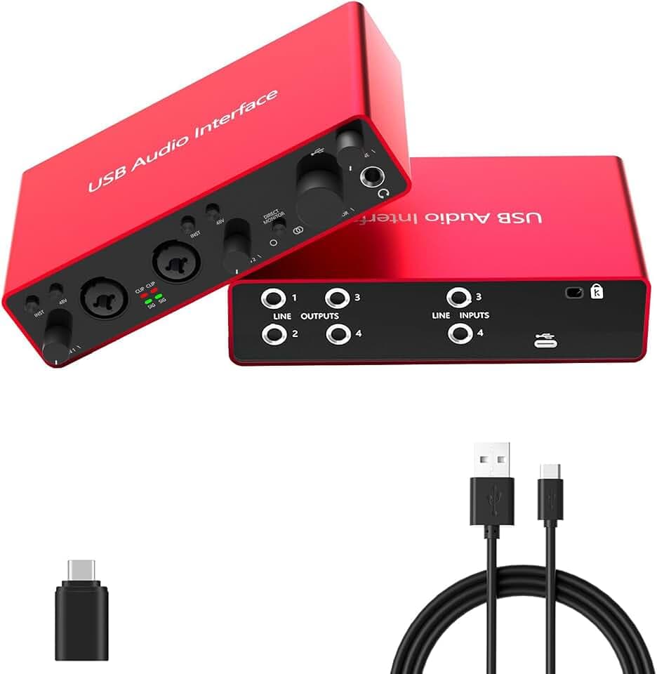 Focusrite Scarlett 2i2 4th Gen USB Audio Interface - Master Studio Production Kit (Ver 4)