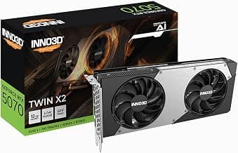 INNO3D NVIDIA Geforce Pci_E RTX 5070 Twin X2 12GB GDDR7 192-Bit PCI Express Gen 5 Gaming Graphics Card - N50702-12D7-195064N